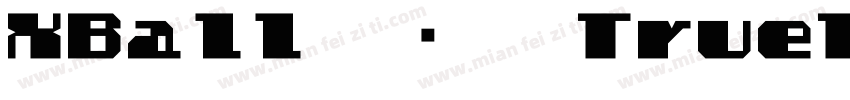 XBall 常规斜体TrueType字体转换